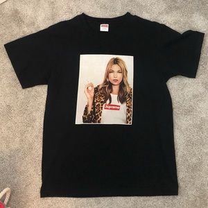 Black SUPREME Kate Moss T shirt